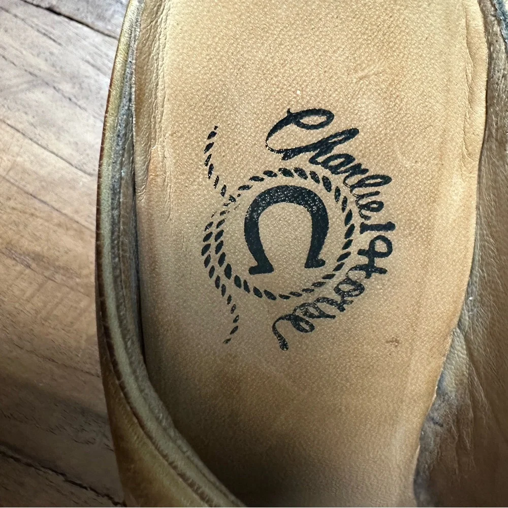 CHARLIE 1 HORSE LEATHER COWBOY
CLOGS SIZE 7 1/2 - Picture 5 of 8